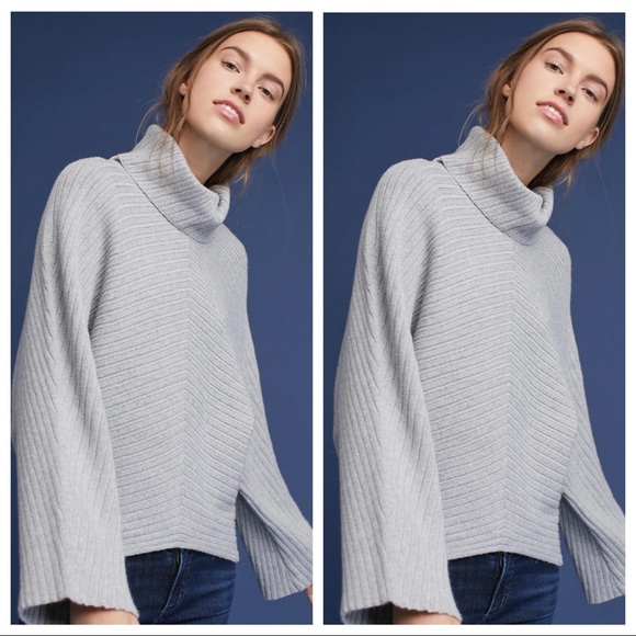 Nwt Anthropologie Moth Gray Turtleneck 